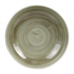 Assiettes coupes rondes Churchill Stonecast Patina Antique Green 248mm (Lot de 12) 2