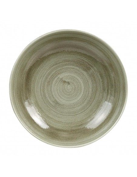 Assiettes coupes rondes Churchill Stonecast Patina Antique Green 248mm (Lot de 12)