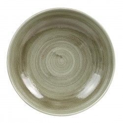 Assiettes coupes rondes Churchill Stonecast Patina Antique Green 182mm (Lot de 12)