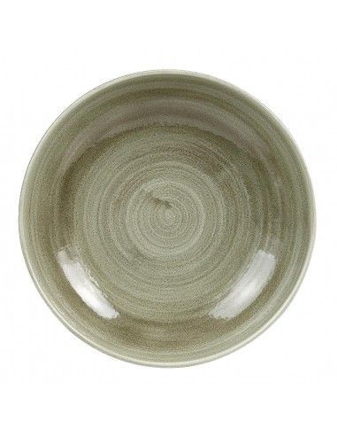 Assiettes coupes rondes Churchill Stonecast Patina Antique Green 182mm (Lot de 12)
