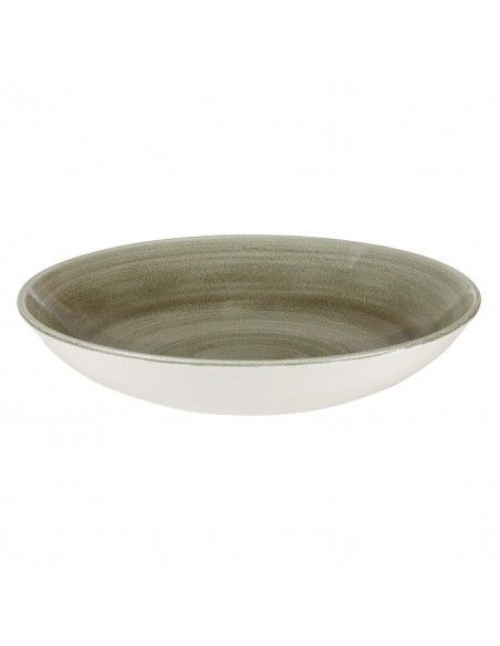 Assiettes coupes rondes Churchill Stonecast Patina Antique Green 182mm (Lot de 12)