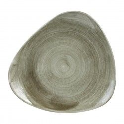 Assiettes triangulaires Churchill Stonecast Patina Antique Green 311mm (Lot de 6)