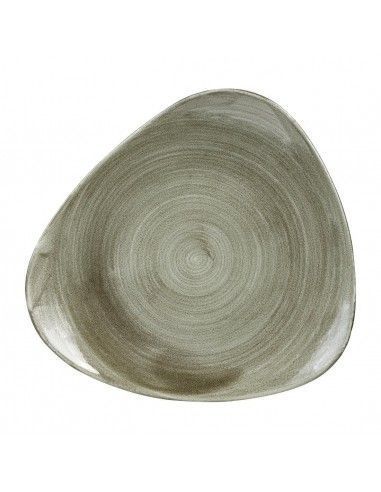 Assiettes triangulaires Churchill Stonecast Patina Antique Green 311mm (Lot de 6)