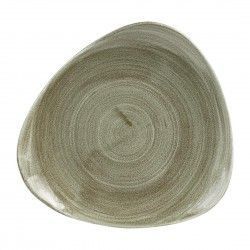 Assiettes triangulaires Churchill Stonecast Patina Antique Green 229mm (Lot de 12)