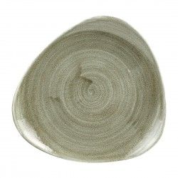 Assiettes triangulaires Churchill Stonecast Patina Antique Green 192mm (Lot de 12)