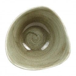 Bols triangulaires Churchill Stonecast Patina Antique Green 153mm (Lot de 12) 2