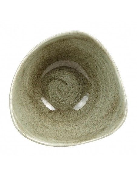Bols triangulaires Churchill Stonecast Patina Antique Green 153mm (Lot de 12)