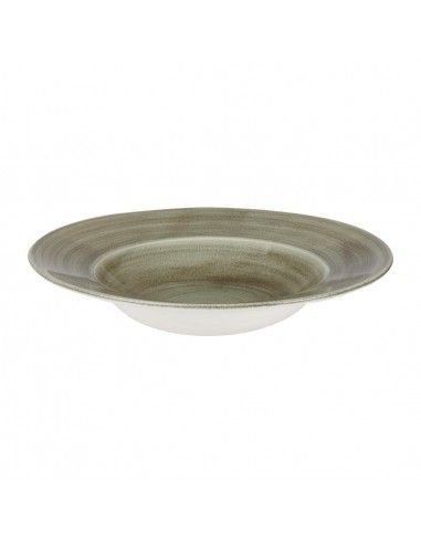 Bols bord large Churchill Stonecast Patina Antique Wide Green 280mm (Lot de 12)