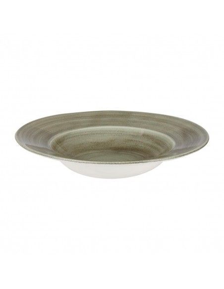 Bols bord large Churchill Stonecast Patina Antique Wide Green 280mm (Lot de 12)