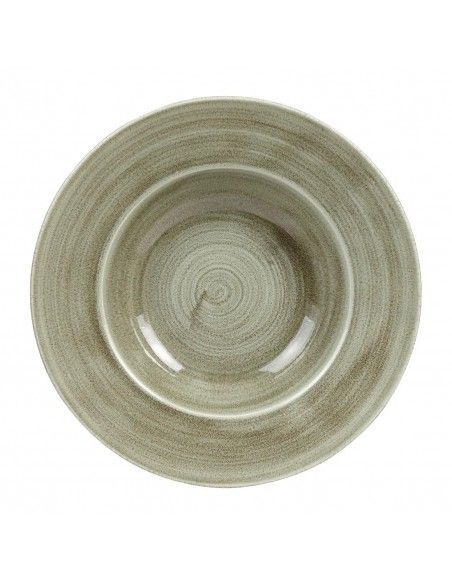 Bols bord large Churchill Stonecast Patina Antique Wide Green 280mm (Lot de 12)