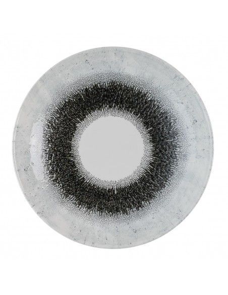 Assiettes coupes rondes Churchill Studio Prints Fusion Black Evolve 247mm (Lot de 12)