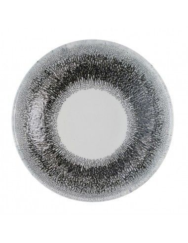 Assiettes coupes rondes Churchill Studio Prints Fusion Black Evolve 182mm (Lot de 12)