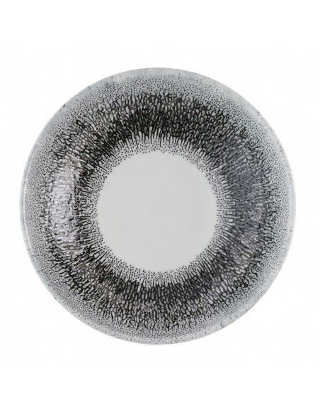 Assiettes coupes rondes Churchill Studio Prints Fusion Black Evolve 182mm (Lot de 12)