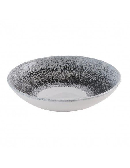 Assiettes coupes rondes Churchill Studio Prints Fusion Black Evolve 182mm (Lot de 12)