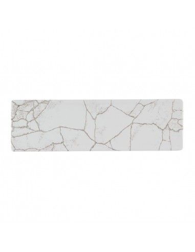 Assiettes oblongues Churchill Studio Prints Kintsugi Agate Grey 300x90mm (Lot de 6)