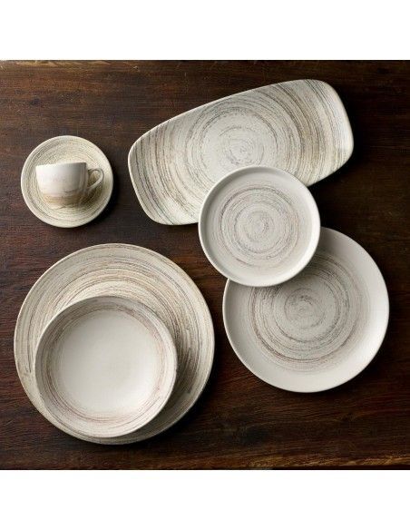 Assiettes rondes Churchill Elements Dune Evolve 285mm (Lot de 12)