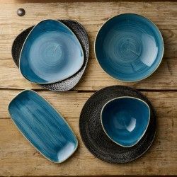 Assiettes rondes Churchill Stonecast Java Blue Evolve 260mm (Lot de 12) 2