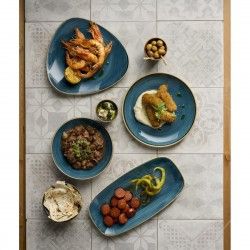 Assiettes rondes Churchill Stonecast Java Blue Evolve 220mm (Lot de 12) 2