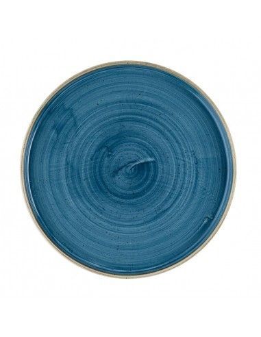 Assiettes avec rebord Churchill Stonecast Java Blue 260mm (Lot de 6)