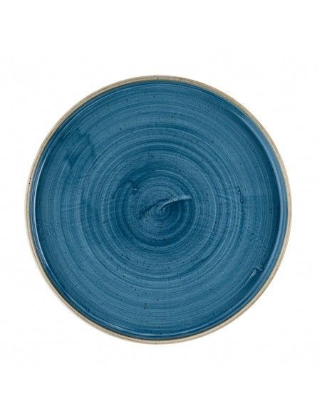 Assiettes avec rebord Churchill Stonecast Java Blue 260mm (Lot de 6)