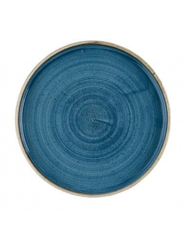 Assiettes avec rebord Churchill Stonecast Java Blue 210mm (Lot de 6)