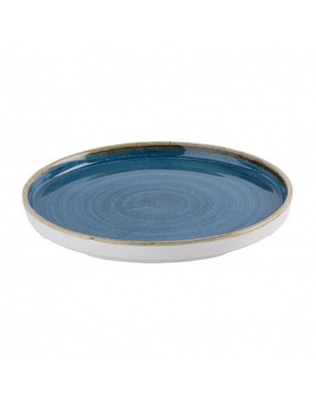 Assiettes avec rebord Churchill Stonecast Java Blue 210mm (Lot de 6)