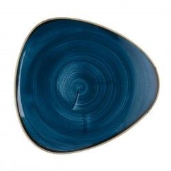 Assiettes triangulaires Churchill Stonecast Java Blue Lotus 228mm (Lot de 12)