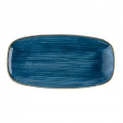 Assiettes oblongues Churchill Stonecast Java Blue 350mm x 187mm (Lot de 6)