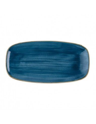 Assiettes oblongues Churchill Stonecast Java Blue 288 x 152mm (Lot de 12)