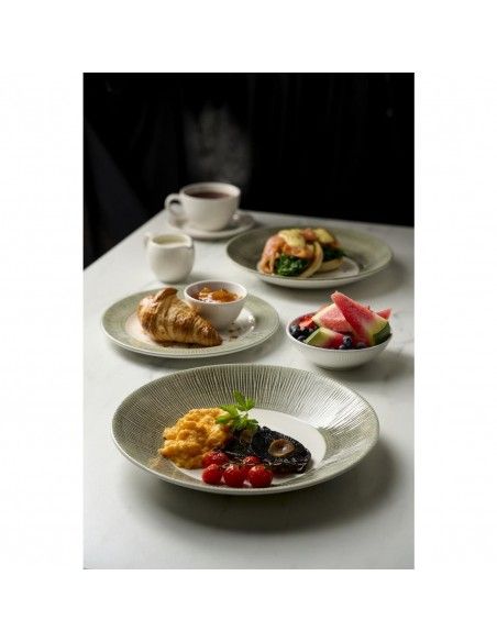 Assiettes classiques Churchill Bamboo Ceramic Spinwash Alpines 206mm (Lot de 12)