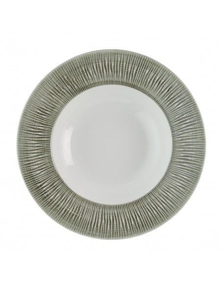 Assiettes àbord large Churchill Bamboo Ceramic Spinwash Alpine 280mm (Lot de 12)