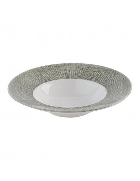 Assiettes à bord large Churchill Bamboo Ceramic Spinwash Alpine 231mm (Lot de 12)