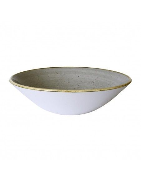 Assiettes creuses rondes Churchill Stonecast Grey 205mm (Lot de 6)