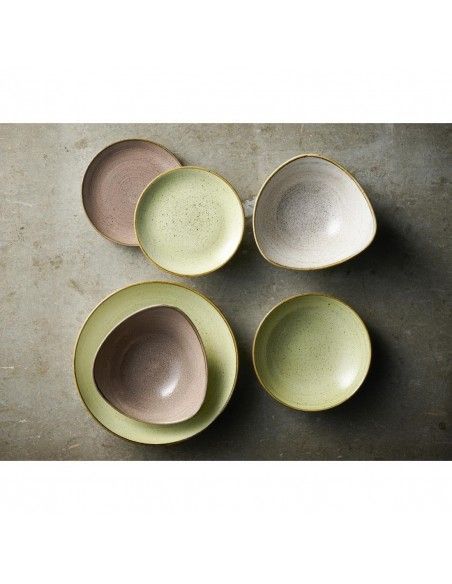 Assiettes avec rebord Churchill Stonecast Raw Green Evolve 260mm (Lot de 12)