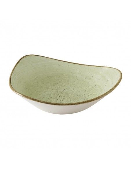 Bols triangulaires Churchill Stonecast Raw Green Lotus 229mm (Lot de 12)