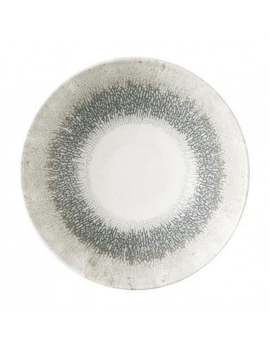 Assiettes creuses rondes Churchill Studio Prints Fusion Grey 178mm (Lot de 6)