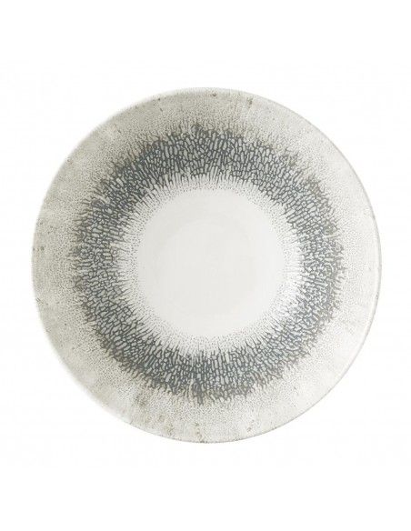 Assiettes creuses rondes Churchill Studio Prints Fusion Grey 178mm (Lot de 6)