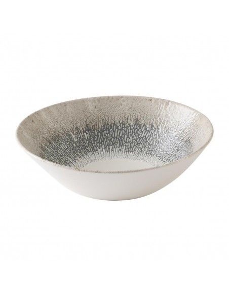 Assiettes creuses rondes Churchill Studio Prints Fusion Grey 178mm (Lot de 6)