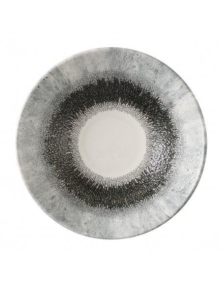 Assiettes creuses rondes Churchill Studio Prints Fusion Black 203mm (Lot de 6)