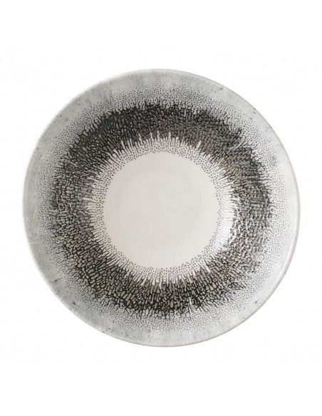 Assiettes creuses rondes Churchill Studio Prints Fusion Black 178mm (Lot de 6)