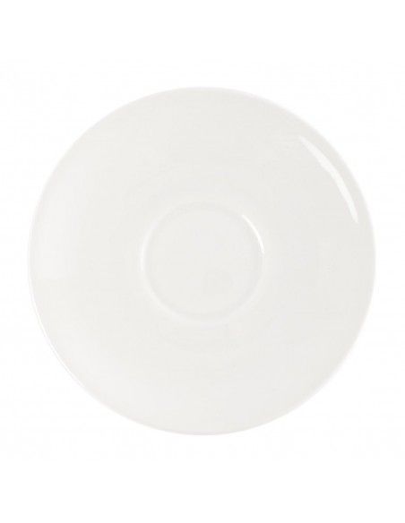 Soucoupes à cappuccino Churchill Plain Whiteware 160mm (Lot de 24)