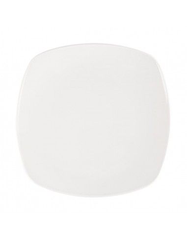 Assiettes blanches Churchill Plain Whiteware X squared 252mm (lot de 12)