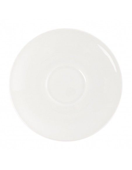 Soucoupes à cappuccino Churchill Plain Whiteware 160mm (Lot de 24)