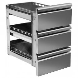 Kit de tiroirs 3x 1/3 pour tables réfrigérées avec profondeur 600 mm