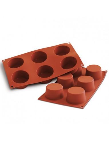 Boîte à pâtisserie en silicone GN 1/3 pour 6 muffins ø 68 mm