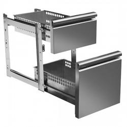 Kit de tiroirs avec "soft self closing" 1x 1/3 - 1x 2/ pour tables réfrigérées 700 mm - série VIRTUS
