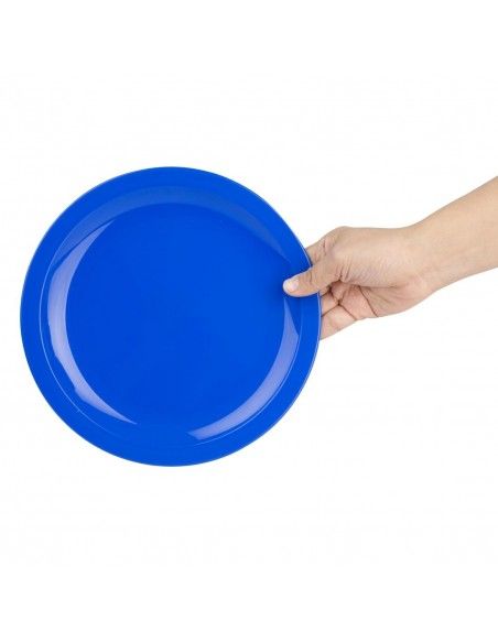 Assiettes en polypropylène Olympia Kristallon bleues 230mm (lot de 12)