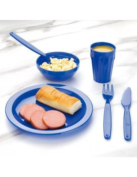 Assiettes en polypropylène Olympia Kristallon bleues 230mm (lot de 12)