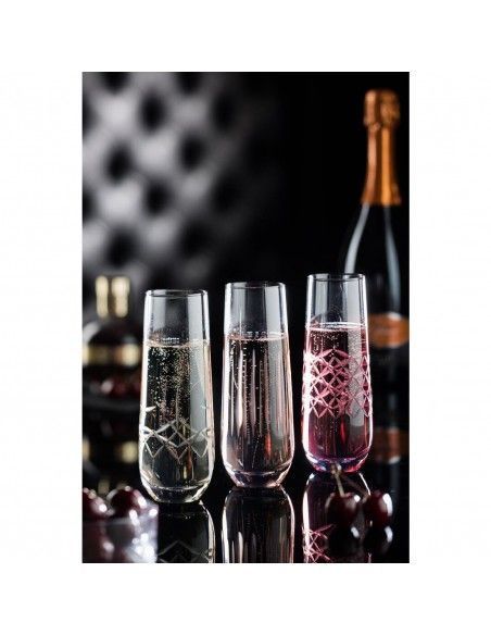 Verres à champagne Utopia Raffles Diamond 300 ml (lot de 6)