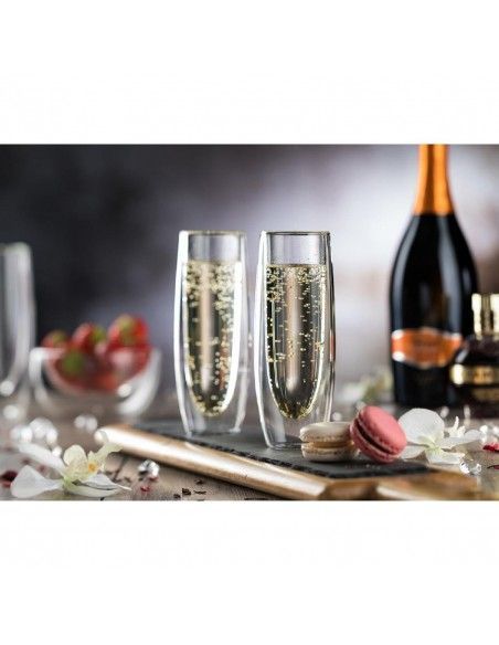 Verres à champagne sans pied double paroi Utopia 16cl (lot de 6)